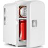 imageCompact Refrigerator Portable Mini Fridge Skin Care 4L Capacity6 Cans for Bedroom Car Office ampamp Dorm Small Cooler for Cosmetics Beverage and Food BlackWhite