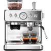 imageEspresso Machine with Grinder Stainless Steel 20 Bar SemiAutomatic Expresso Coffee Machines Featuring a Milk Frother Steam Wand Removable Water Tank for Latte Macchiato Cappuccino