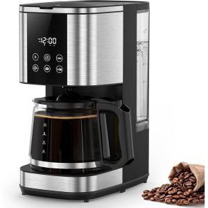 image10Cup Drip Coffee Maker 24Hour Programmable Touch Screen 2 Strength Levels Reusable Filter 55oz Black