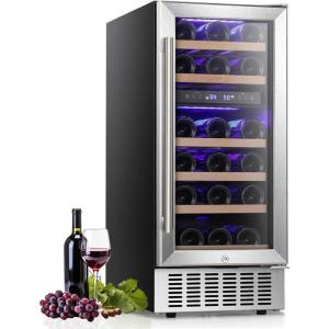 image17 Cuft Beverage Refrigerator Cooler 68 Can Mini Fridge Glass Door with Adjustable Shelves Digital Temperature Display Freestanding Small Drink Fridge for Home Office or BarBlack3 CUFTDual Zone
