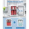 image4L6 Cans Mini Fridge Portable Compact Refrigerator Small Skin Care Fridge Food and Drinks Small Cooler for Bedroom Dorm Car Office WhiteCooling Only