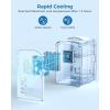 image4L6 Cans Mini Fridge Portable Compact Refrigerator Small Skin Care Fridge Food and Drinks Small Cooler for Bedroom Dorm Car Office WhiteCooling Only