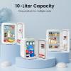 imageSkincare Fridge With Builtin LED Light Mirror 4L Compact Mini Refrigerator ACDC Portable 6 Can Small Cosmetics Cooler for Makeup Beverage Food Bedroom Office ampamp Dorm BlackWhite