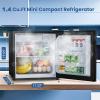 imageSkincare Fridge With Builtin LED Light Mirror 4L Compact Mini Refrigerator ACDC Portable 6 Can Small Cosmetics Cooler for Makeup Beverage Food Bedroom Office ampamp Dorm BlackBlack