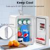 imageSkincare Fridge With Builtin LED Light Mirror 4L Compact Mini Refrigerator ACDC Portable 6 Can Small Cosmetics Cooler for Makeup Beverage Food Bedroom Office ampamp Dorm BlackWhite