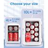 imageSkincare Fridge With Builtin LED Light Mirror 4L Compact Mini Refrigerator ACDC Portable 6 Can Small Cosmetics Cooler for Makeup Beverage Food Bedroom Office ampamp Dorm BlackWhite