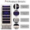 imageMini Fridge 130 Can Beverage Refrigerator Cooler 32 CuFt Drink Fridge forSoda Wine Beer Digital Temperature Control Cooler for Home Dorm Bar3 CUFTDual Zone