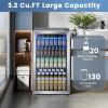 imageMini Fridge 130 Can Beverage Refrigerator Cooler 32 CuFt Drink Fridge forSoda Wine Beer Digital Temperature Control Cooler for Home Dorm Bar32 CUFT