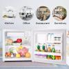 imageWine Cooler Refrigerator 37 Bottle Freestanding Cabinet Wine Cellars Wine Fridge with Glass Door 145 Can Beverage Refrigerator for Home Use Protecting Your Reds and WhitesWhite