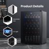 imageWine Cooler Refrigerator 37 Bottle Freestanding Cabinet Wine Cellars Wine Fridge with Glass Door 145 Can Beverage Refrigerator for Home Use Protecting Your Reds and WhitesBlack