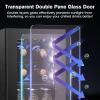 imageWine Cooler Refrigerator 37 Bottle Freestanding Cabinet Wine Cellars Wine Fridge with Glass Door 145 Can Beverage Refrigerator for Home Use Protecting Your Reds and WhitesBlack