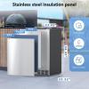 imageWine Cooler Refrigerator 37 Bottle Freestanding Cabinet Wine Cellars Wine Fridge with Glass Door 145 Can Beverage Refrigerator for Home Use Protecting Your Reds and WhitesSilver