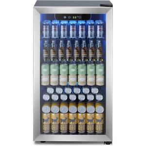 imageMini Fridge 130 Can Beverage Refrigerator Cooler 32 CuFt Drink Fridge forSoda Wine Beer Digital Temperature Control Cooler for Home Dorm Bar32 CUFT