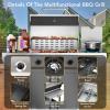 imageGas GrillHeavyDuty Stainless Steel BBQ Grill4 Burner Gas Grill with Side Burner42000 BTU Propane Grill for Outdoor CookingBarbecueGarden and Patio BackyardAll stainless steel 4Burner Grills