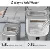 imageCountertop Ice Cube Maker Machine with External Water Tank16Pcs5Mins34LbsDay2 Ways to Add WaterPortable Compact Small Ice Maker with AutoCleaningPerfect for HomeKitchenCampingRVGREY