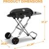 imagePortable Propane Gas Grill 15000 BTU Foldable Outdoor Grill with 348 Sq In Grilling Area for Camping BBQ Parties Backyard Beach Outings