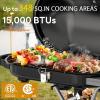 imagePortable Propane Gas Grill 15000 BTU Foldable Outdoor Grill with 348 Sq In Grilling Area for Camping BBQ Parties Backyard Beach Outings