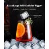 image16quot Large Cube Ice Maker CountertopProduces 9 Crystal Clear Cubic Ice per Hour24H TimerPortable SelfCleaning Ice Maker for WhiskeyCocktailsand Iced BeveragesETL ListedBlackBlack