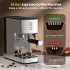 imageEspresso Machine 20 Bar with Rapid Cold Brew  Hot ampamp Iced Coffee Maker Builtin Steam Wand Touch Screen 37oz Water Tank Perfect for Lattes Cappuccinos and Gift for Coffee Lovers
