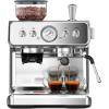 imageEspresso Machine with Builtin Grinder Professional 20 Bar Cappuccino ampamp Latte Machines with Milk Frother 3in1 Stainless Steel Espresso Coffee Maker for Home Office or CafeSilver