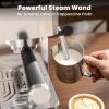 imageEspresso Machine with Builtin Grinder Professional 20 Bar Cappuccino ampamp Latte Machines with Milk Frother 3in1 Stainless Steel Espresso Coffee Maker for Home Office or CafeSilver