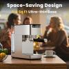imageEspresso Machine with Builtin Grinder Professional 20 Bar Cappuccino ampamp Latte Machines with Milk Frother 3in1 Stainless Steel Espresso Coffee Maker for Home Office or CafeSilver