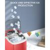 imageIce Maker Countertop Efficient Easy Carry Ice Machine SelfCleaning Ice Maker with Ice Scoop ampamp Basket 9pcs 8mins 266Lbs Per Day for HomeOfficeKitchenGreenRed
