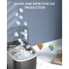 imageIce Maker Countertop Efficient Easy Carry Ice Machine SelfCleaning Ice Maker with Ice Scoop ampamp Basket 9pcs 8mins 266Lbs Per Day for HomeOfficeKitchenGreenBLACK