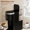imageSingle Serve Coffee Maker 2 in 1 Coffee Machine for KCup ampamp Ground Coffee 6 to 14oz Brew Sizes Pod Coffee Makers with 40oz Removable Water Reservoir LCD Screen Selfcleaning for HomeSingle Cup