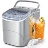 imageNugget Countertop Ice Maker34lbs24HPebble Ice Maker Machine with HandleSelfCleaning FunctionPellet Ice Maker for HomeKitchenOfficeBlackGrey