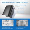 image9 Cubes Ready in 68 Mins Countertop Ice Maker 265Lbs per Day Stainless Steel Portable Ice Maker Ice Maker Machine with Carry Handle for HomeKitchenCampingRVBLACK with Handel