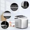 image9 Cubes Ready in 68 Mins Countertop Ice Maker 265Lbs per Day Stainless Steel Portable Ice Maker Ice Maker Machine with Carry Handle for HomeKitchenCampingRVSILVER