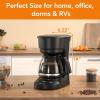 imageCompact 5Cup Coffee Maker Featuring BrewPause Technology a Permanent Filter and Simple OneTouch Operation Enjoy Auto KeepWarm Coffee Perfect for HomeOfficeOutsideBlackPrecisionBrew