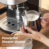 imageEspresso Machine 20 Bar Professional Compact Stainless Steel Coffee Maker with LCD Display Steam Wand 45oz Removable Water Tank for Espresso Cappuccino Latte at Home or Office