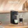 imageSingle Serve Coffee Maker Compatible with Capsule and Ground 5 Brew Sizes Up to 14 Oz Adjustable Funnel Height Compact ampamp Quick Brew Easy to Clean Ideal for HomeOfficeOutside Light Black