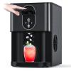imagePortable Nugget Ice Maker Countertop SelfDispensing Pebble Ice Maker 44 lbsDay Soft Chewable Pellet Ice Machine for Home Kitchen Bar Single Button Operation Compact Design Ice Making MachineBlack