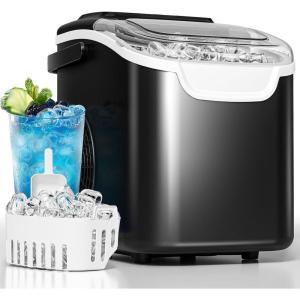 imagePro Ice Maker Fresh Ice On Demand in 6 Mins 265 lbsDay SelfCleaning ampamp UltraQuiet Perfect for Home Bars Kitchens ampamp OfficesDark PurpleCosmic Black