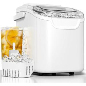 imagePro Ice Maker Fresh Ice On Demand in 6 Mins 265 lbsDay SelfCleaning ampamp UltraQuiet Perfect for Home Bars Kitchens ampamp OfficesDark PurpleGlossy White