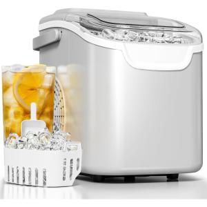 imagePro Ice Maker Fresh Ice On Demand in 6 Mins 265 lbsDay SelfCleaning ampamp UltraQuiet Perfect for Home Bars Kitchens ampamp OfficesDark PurpleLight Grey