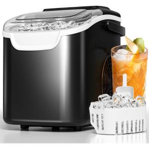 imagePro Ice Maker Fresh Ice On Demand in 6 Mins 265 lbsDay SelfCleaning ampamp UltraQuiet Perfect for Home Bars Kitchens ampamp OfficesDark PurpleMatte Black