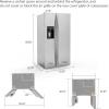 image20 Cuft Large Refrigerator Fridge 2 French Door Stainless Steel with Water Dispensor Ice Maker for the Kitchen20 Cuft