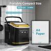 imageCountertop Ice Maker Machine Portable Compact Small Bullet Ice Maker with Self Cleaning Function Makes 9 Cubes in 6 Minutes Up to 26lbs in 24 Hours Ideal for Camping Dorm Home Outdoor UseBlack