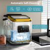 imageIce Maker Machine Countertop Portable Compact Small Bullet Ice Maker with Self Cleaning9 Cubes in 6 Mins26lbs in 24Hrs for Home and KitchenBlackBlack with Digital Screen