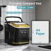 imageIce Maker Machine Countertop Portable Compact Small Bullet Ice Maker with Self Cleaning9 Cubes in 6 Mins26lbs in 24Hrs for Home and KitchenBlackBlack