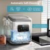 imageIce Maker Machine Countertop Portable Compact Small Bullet Ice Maker with Self Cleaning9 Cubes in 6 Mins26lbs in 24Hrs for Home and KitchenBlackWhite with Digital Screen