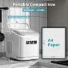 imageIce Maker Machine Countertop Portable Compact Small Bullet Ice Maker with Self Cleaning9 Cubes in 6 Mins26lbs in 24Hrs for Home and KitchenBlackWhite