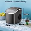 imageIce Makers Countertop Compact Size with Handle 26lbs in 24Hrs AutoCleaning Portable Ice Machine with Basket and Scoop 9 Ice Cubes Ready in 8 Mins Ice Maker Quiet Operation for Home Camping