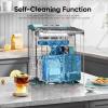 imageIce Makers Countertop with 2 Sizes Bullet Ice26lbs24hrs9 Cubes Ready in 6 MinsPortable Ice Machine with SelfCleaning for HomeKitchenOfficeBarPartyGreen