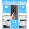imageNugget Ice Maker Countertop  Pebble Ice Maker with SelfCleaning Ready in 6 Mins 35lbsDay Portable Sonic Ice Machine with Handle Basket ampamp Scoop for Home Kitchen RV Outdoor BlackBlack