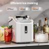 imageNugget Ice Maker Countertop 35Lbs24H Stainless Steel Nugget Ice Maker Portable with SlefCleaningwith Ice BasketScoop for HomeOfficeBarWhite